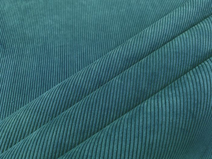 Soft Upholstery Velvet Handmade Reversible Cushion, The Zebra with Reverse Corduroy in Rich Teal