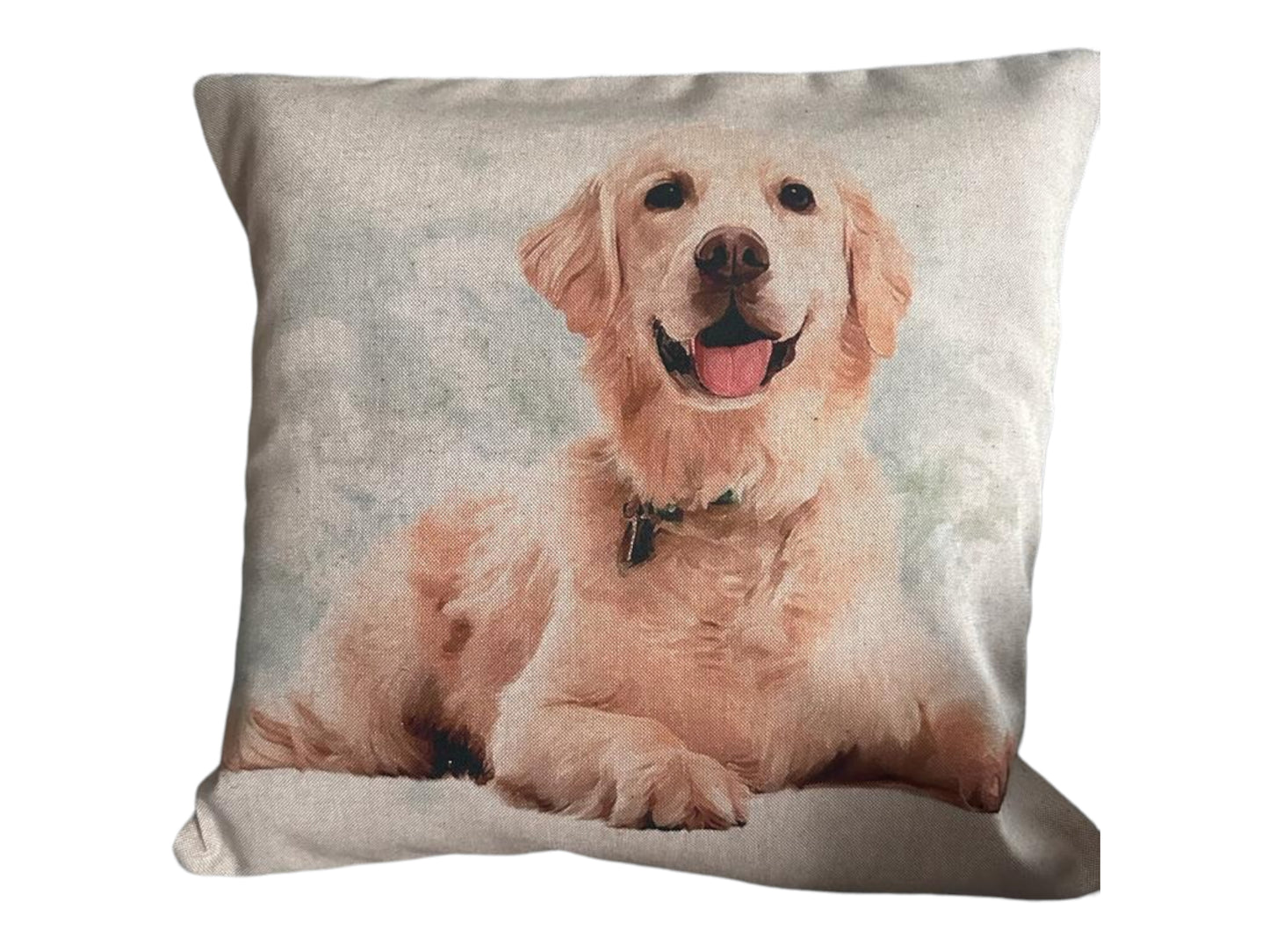 Labrador Pawsitively Adorable in Natural Cotton Linen Blend Handmade Cushions