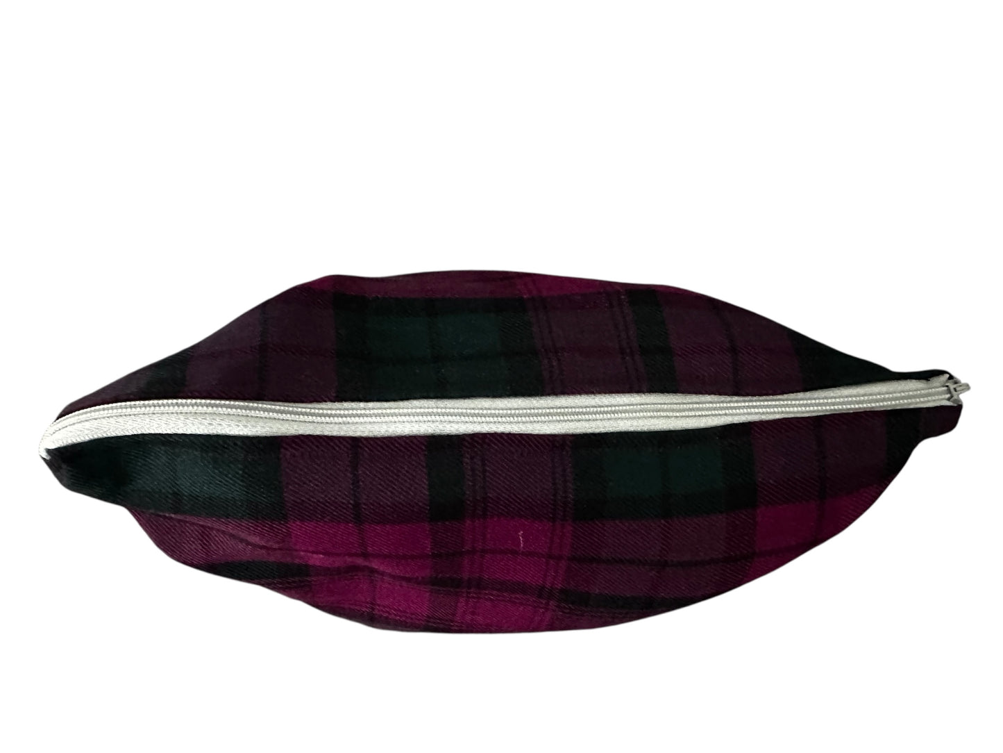 Handmade Purple Tartan Beauty: The Medium Cotton Makeup Bag