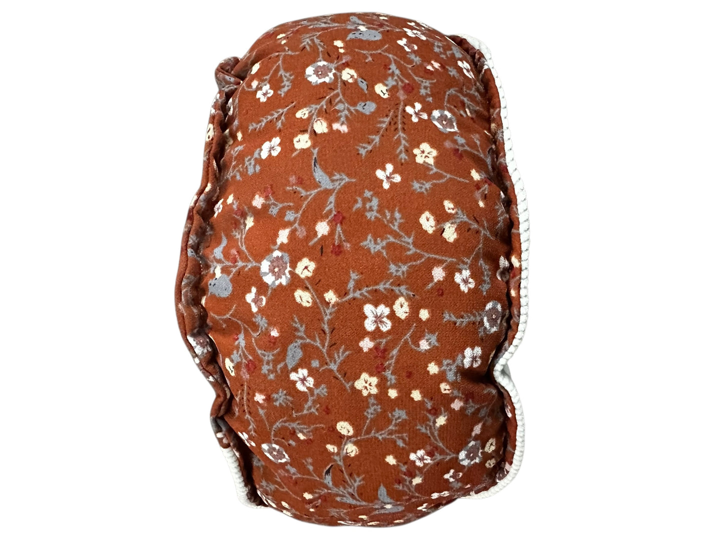 Bella Chestnut Nook: Handmade Round Corduroy Panelled Cushion