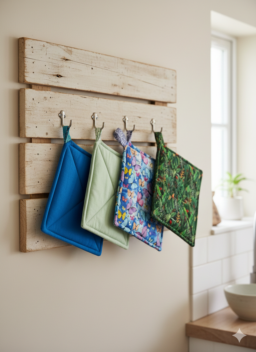 Colourful Handmade Pot Stands Large with Hanging Tab
