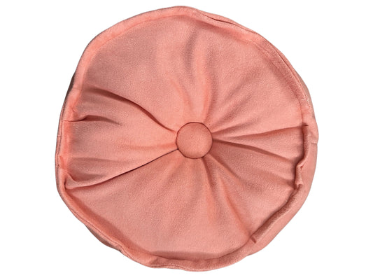 Bella Button Nook: Soft Suedette Blush Coloured Round Handmade Cushion