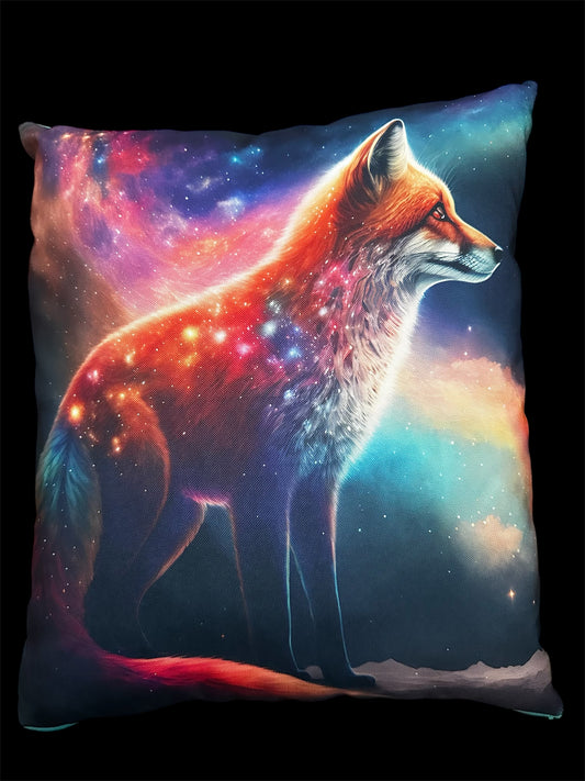 BELLA Easy Wipe: The Night Fox Edition Water Resistant Handmade Cushion