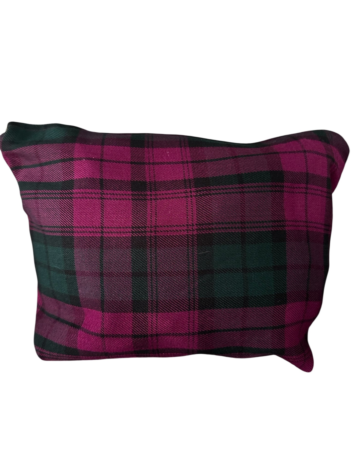 Handmade Purple Tartan Beauty: The Medium Cotton Makeup Bag
