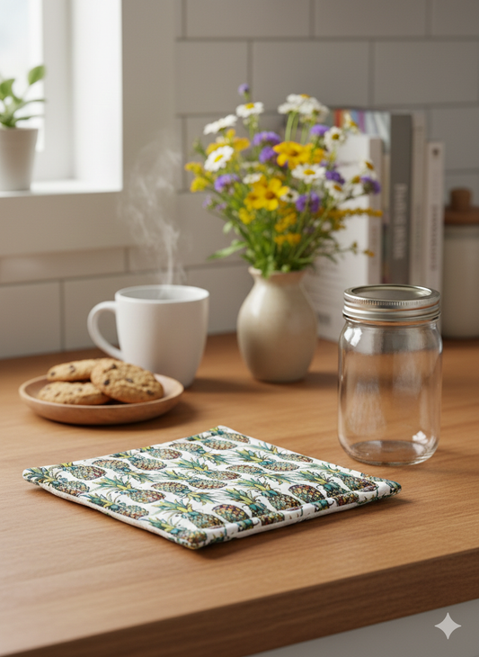 Pineapple Print Non-Slip Jar Openers Handmade