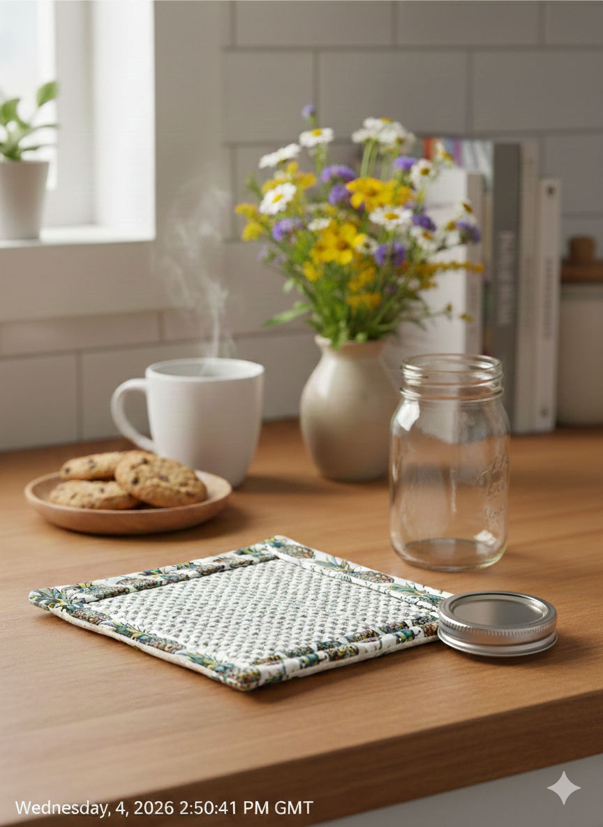 Pineapple Print Non-Slip Jar Openers Handmade